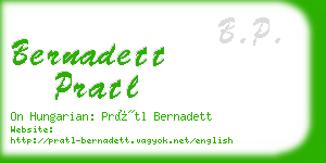 bernadett pratl business card